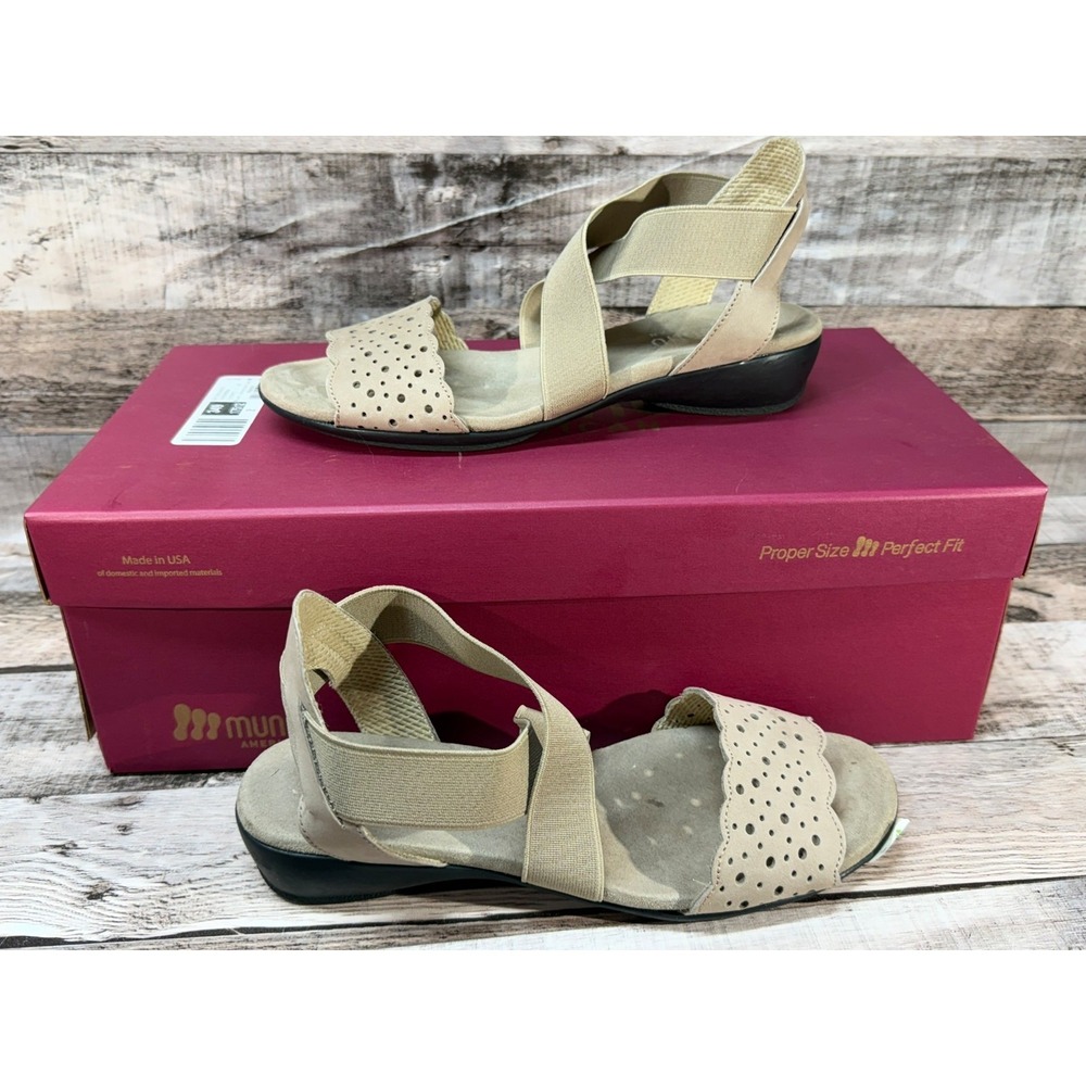 Munro American Women Shoes Flats Lacy Stone Nuback Size 5M M418246 Beige